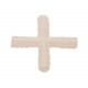 FITTING IN CROSS PVC REEDED Ø13.5MM