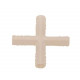 FITTING IN CROSS PVC REEDED Ø15