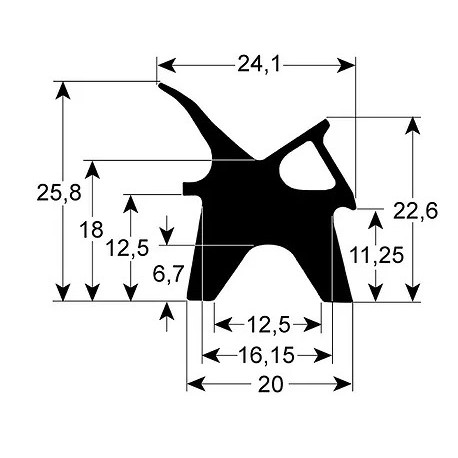 JOINT FOINOX CHAMBRE LAT.60 L543   ORIGINE - sbq6021