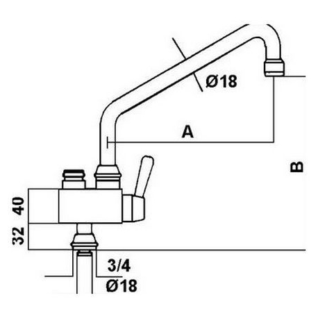 ROBINET INVERSEUR MOBILE 200MM - ITQ868