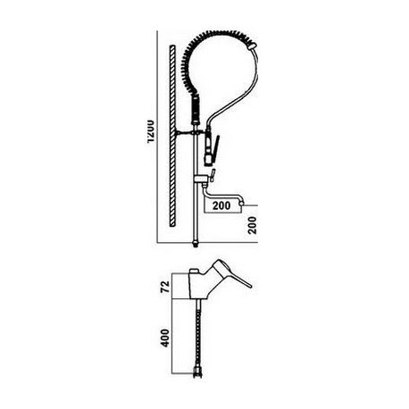 ONE CONTROL SHOWER +NOZZLE CPLT VERTICAL - ITQ862