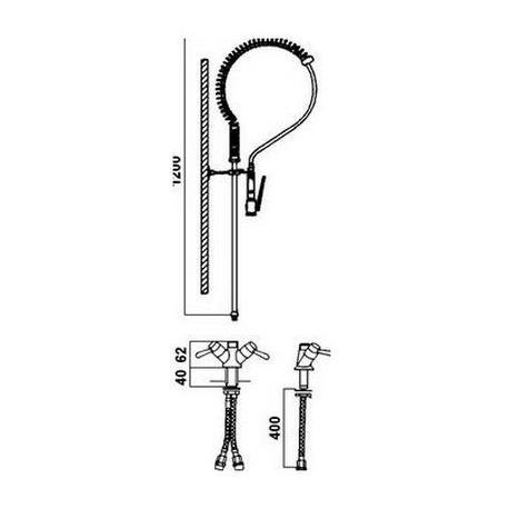 DOCCIA COMPL 1/4 DI TOUR VERTI - ITQ878