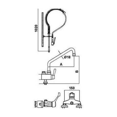 COMPLETE SHOWER HORIZ +SPOUT - ITQ870