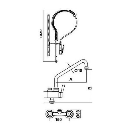 DOUCHETTE HORIZONTAL 2EAUX+BEC - ITQ872