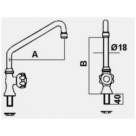 ROBINET VERTICAL 26L/MIN 1/2M - ITQ885