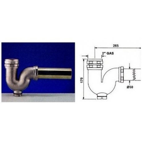 SIPHON COMPLET 2 LAITON CHROME - ITQ959