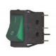 LOT 10 INTERRUPTEURS VERTS 250V 16A 2POLES 30X22MM ORIGINE - 391