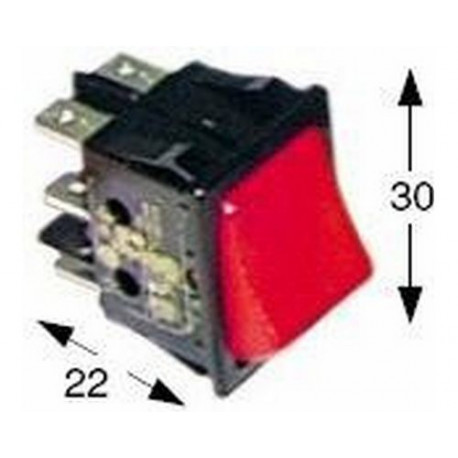 LOT 10 INTERRUPTEURS ROT 250V 16A 30X22MM HERKUNFT - 393