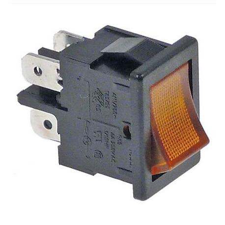 INTERRUTTORE GIALLO 0-I 250V 16A 16X20MM - R508085