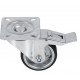 ROULETTE PIVOTANTE MONOBLOC AVEC FREIN Ø80MM NOIRE - TIQ12232