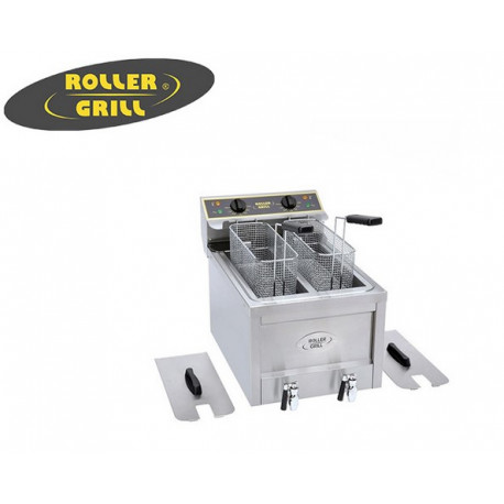 FRITEUSE ELECTRIQUE 2 CUVES DE 8L AVEC 2 VIDANGES 2X3KW - ESR3Q