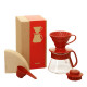 SYSTEME A CAFE HARIO VDS3012R ROUGE 1 A 4 TASSES - INCLUS - IQ9611
