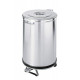 BIN INOX MIT PEDALE SUR ROLLEN 50L H:610MM Ø370MM - IQ9021