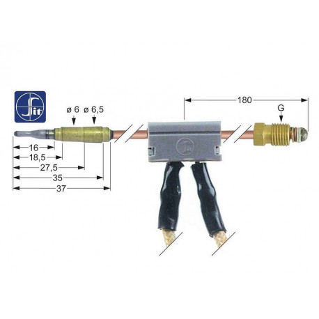THERMOCOUPLE SIT AVEC COUPE-CIRCUIT M9X1 L 600MM CONNEXION - TIQ13981