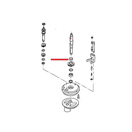 DOUILLE METAL ARBRE CENTRAL ORIGINE THUNDERBIRD - GUQ6673