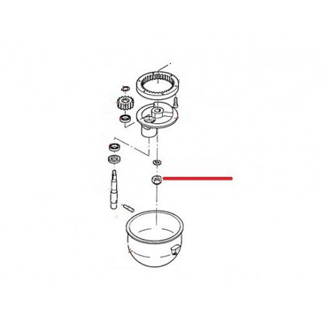 NUT FOR CENTER SHAFT BOTTOM - GUQ6666