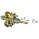 GRIFO GAS CAPIC PEL 22S SEGURIDAD EJES L38MM Ø ENTRADA GAS 2