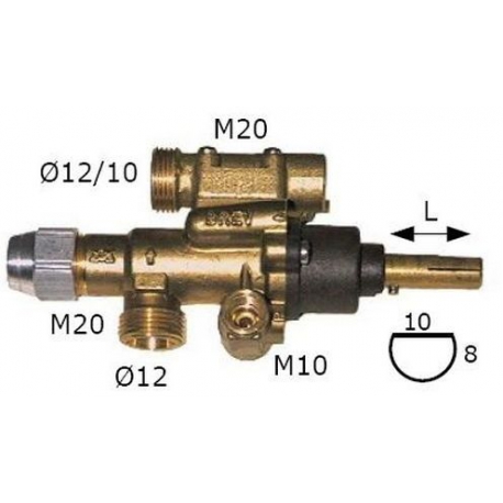 TAP PEL 22S/O GAS WITH PILOT LIGHT WITH FLANGE - TNQ773