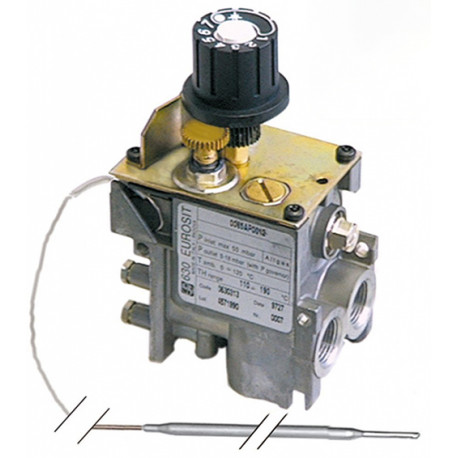 EUROSIT GAS VALVE RAC THERMOCOUPLE M9X1 INLET/OUTLET 3/8F - TNQ73