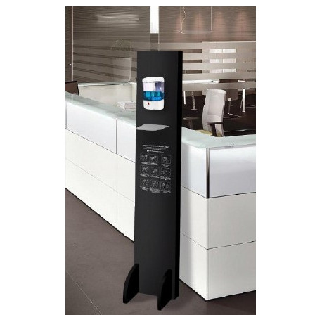 DISTRIBUTEUR AUTOMATIQUE SUR PIED NOIR DE GEL HYDROALCOLIQUE - IQ9856