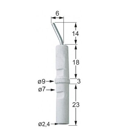 ELETTRODO D`ALLUMAGE RACCORDO Ø2.4MM - TIQ13563