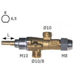 ROBINET GAZ PEL 20S RAC TC M8X1 LOT DE 3