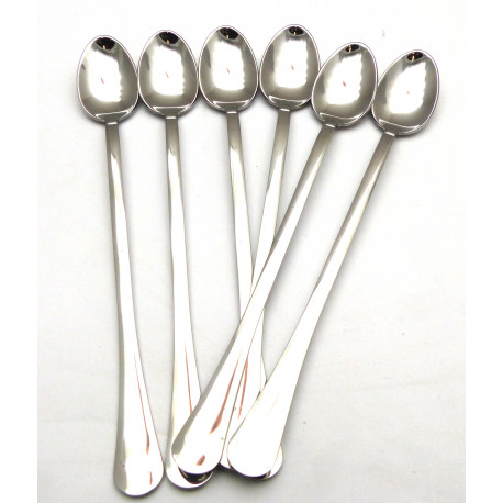 CUILLERE A SODA SET DE 6 L:205MM INOX 18/0 - IQ491
