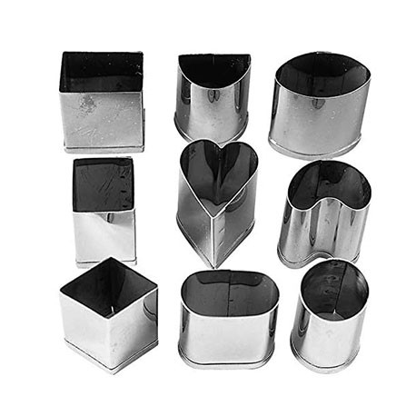 Set Of 9 Praline Cutters S/Steel - rri7076