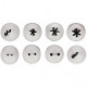 8 Pcs Douilles A Decorer Inox - rri7086