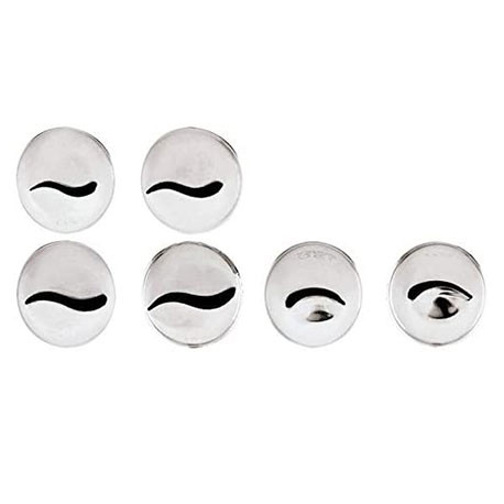6 Pcs Douilles A Decorer Inox - rri7095