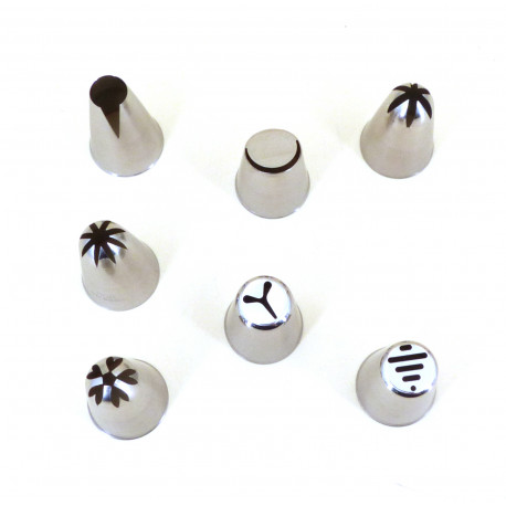 7 Pcs Douilles A Decorer Inox - RRI7092