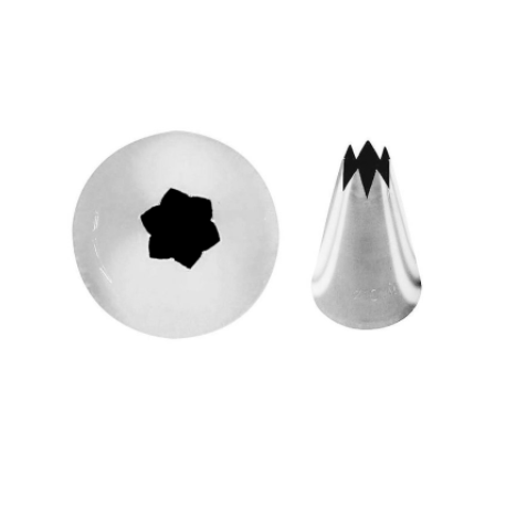 6 Spritztullen 10 Mm Edelstahl/Sternform - RRI7024
