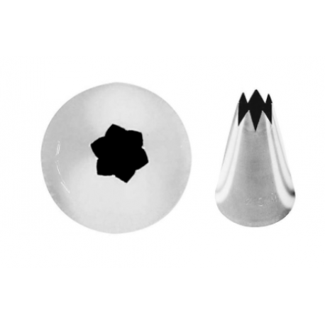 Confezione 6 Pz Bocchette Foro A Stella Mm 14 Inox - RRI7036