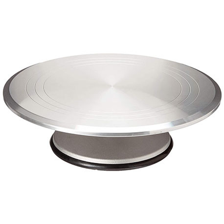 Gueridon Avec Plaque Tournante Alu - rri7144