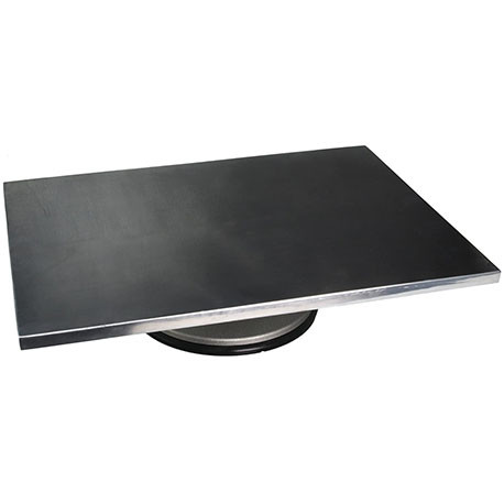 Gueridon Avec Plaque Tournante Alu - rri7255