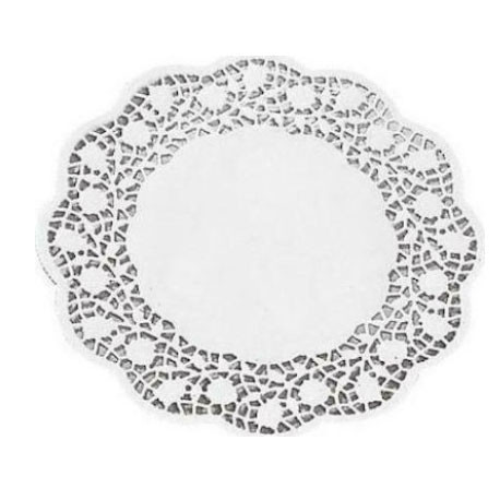 Set Of 100 Rose Decor Round Doilies - RRI7254