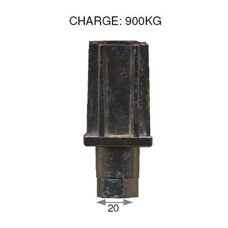 PIED CARRE REGLABLE DI ZAMAC PER TUBO 30X30MM - TPQ670