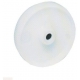 ROUE MONOBLOC Ø125MM ALESAGE Ø12MM 300KG L:40MM BLANC