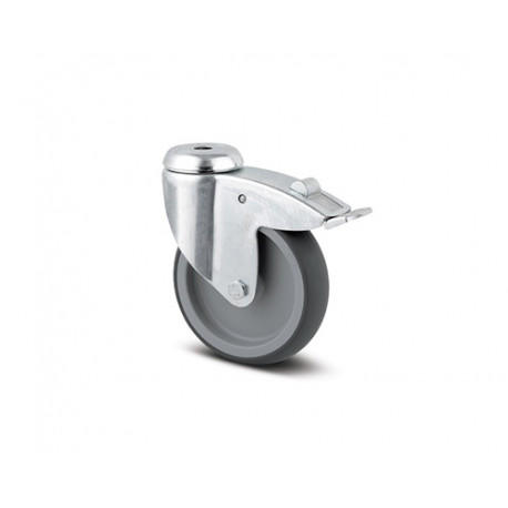 SWIVEL CASTER Ã100MM-70KG-PRESSED STAINLESS STEEL ZINC - TIQ65575