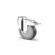 SWIVEL CASTER Ã125MM-90KG-PRESSED STAINLESS STEEL ZINC