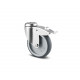 LOCKING SWIVEL CASTER Ã100 MM-70KG-STAINLESS STEEL-WHEEL