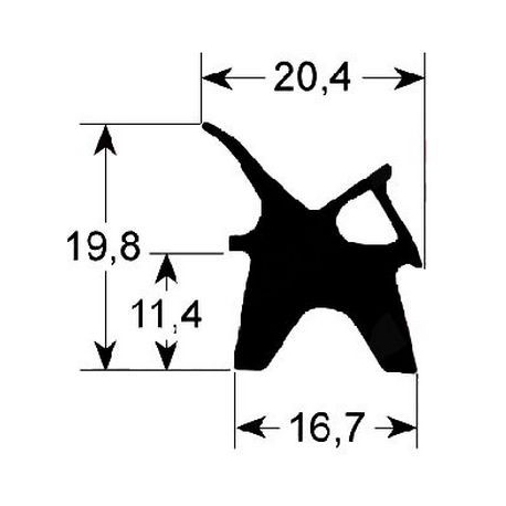JOINT DE PORTE AU METRE NOIR - TIQ65285