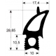 GASKET OF DOOR RATIONAL FOR OVEN 6 X 1/1 TYP 61 L:520MM L:4