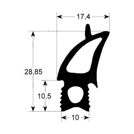 GUARNIZIONE PORTA 10X1/1 TIPO101 470X780 - TIQ65294