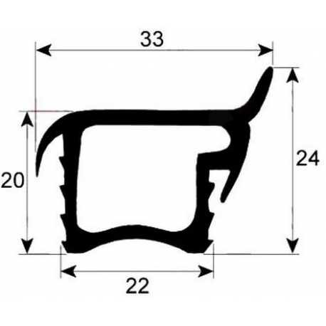 GUARNIZIONE DI CARRELLO 675X165MM - TIQ65248