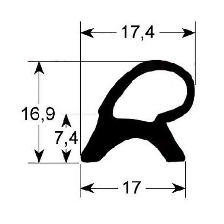 JOINT DE PORTE 6 1/1 585X395MM - TIQ65370