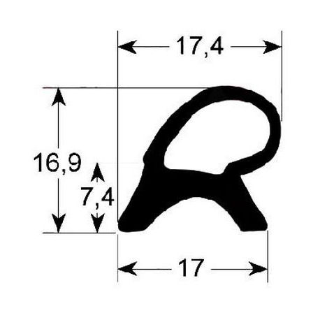 DOOR GASKET 10 1/1 640X720MM - TIQ65371