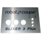 PLAQUE FRONTALE BLIXER 3+ ORIGINE ROBOT COUPE - EBOB8111
