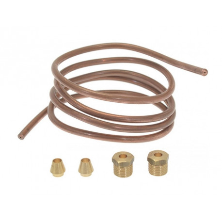 KIT TUBE CUIVRE DIAM 4X1X3M AVEC RACCORDS M10 X1ET OLIVES 4M - TIQ3744