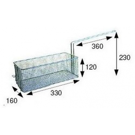 CANESTRO PER FRIGGITRICE 160X330XH120 - TIQ65430